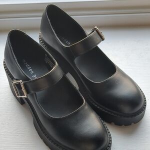 Madden Girl Black Platform Mary Janes